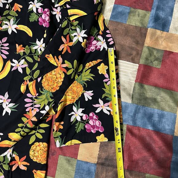 2022 Old Navy Mens Hawaiian Fruit Collared Button XL Short Sleeve Shirt Multicol - Picture 7 of 7